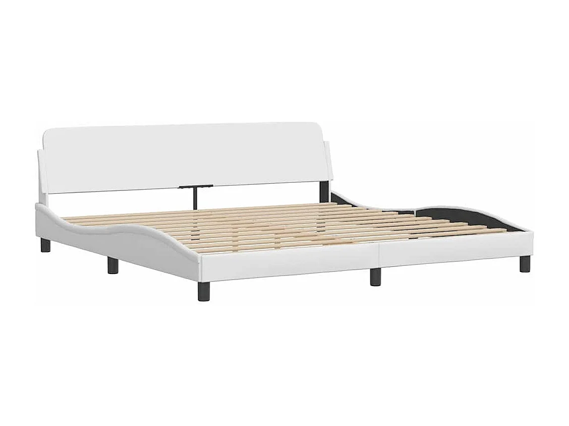 Bettgestell ohne Matratze "Zadar" Weiß 200x200 cm Kunstleder