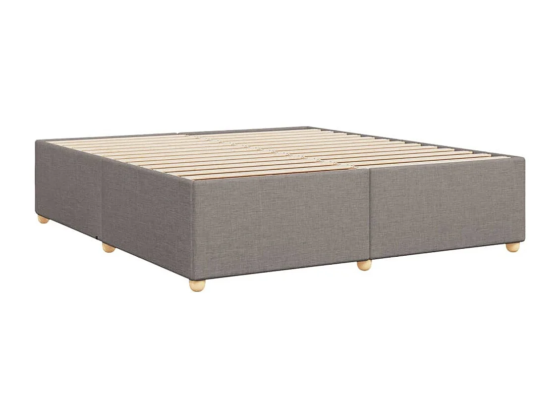 Bettgestell ohne Matratze Taupe 200x200 cm Stoff