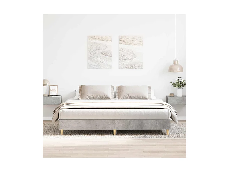 Giroletto senza Materasso Grigio Cemento 200x200 cm Truciolato