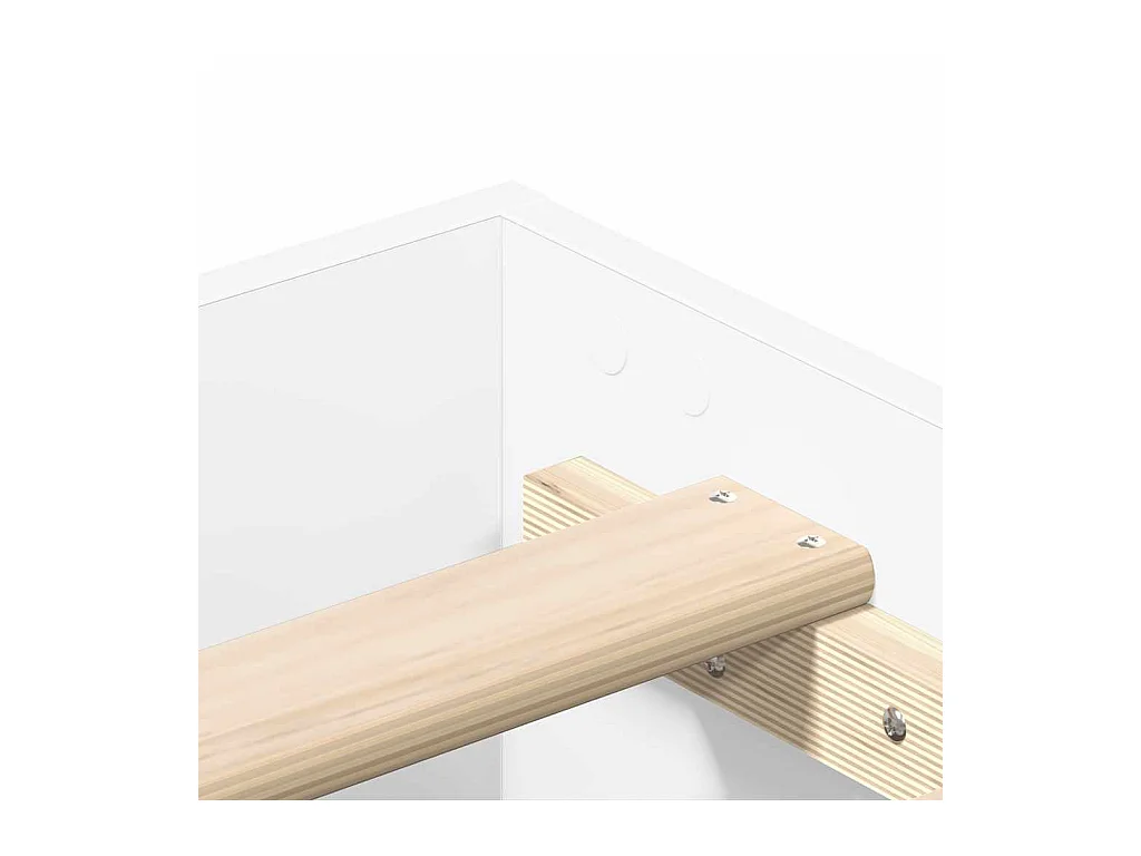 Cadre de lit sans matelas blanc 200x200 cm bois d'ingénierie