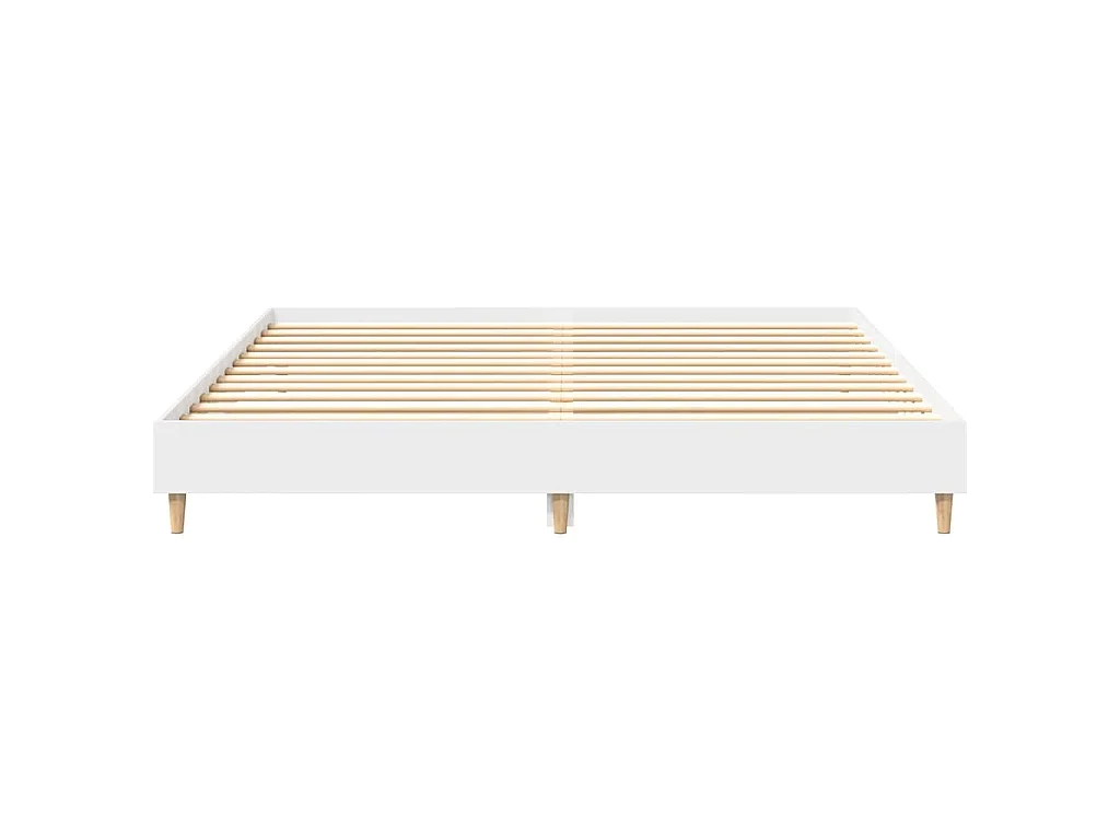 Bettgestell ohne Matratze Weiß 200x200 cm Holzwerkstoff