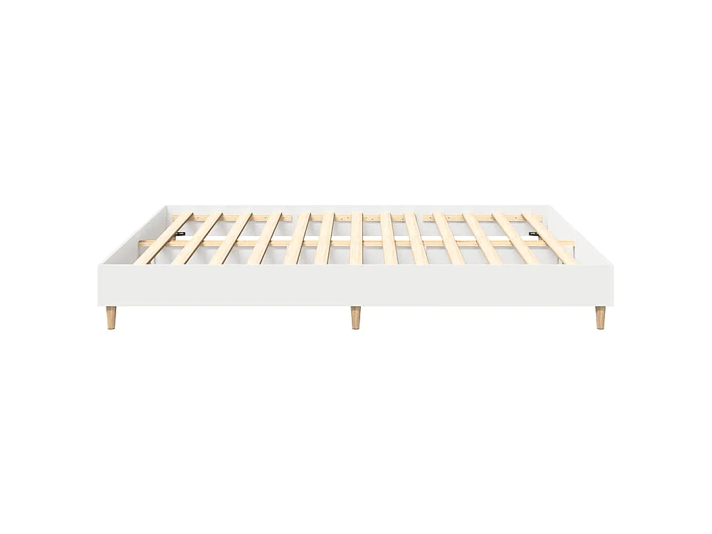 Bettgestell ohne Matratze Weiß 200x200 cm Holzwerkstoff