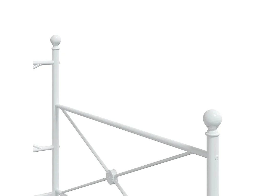 Lit de jour avec lit gigogne sans matelas blanc 107x203cm acier