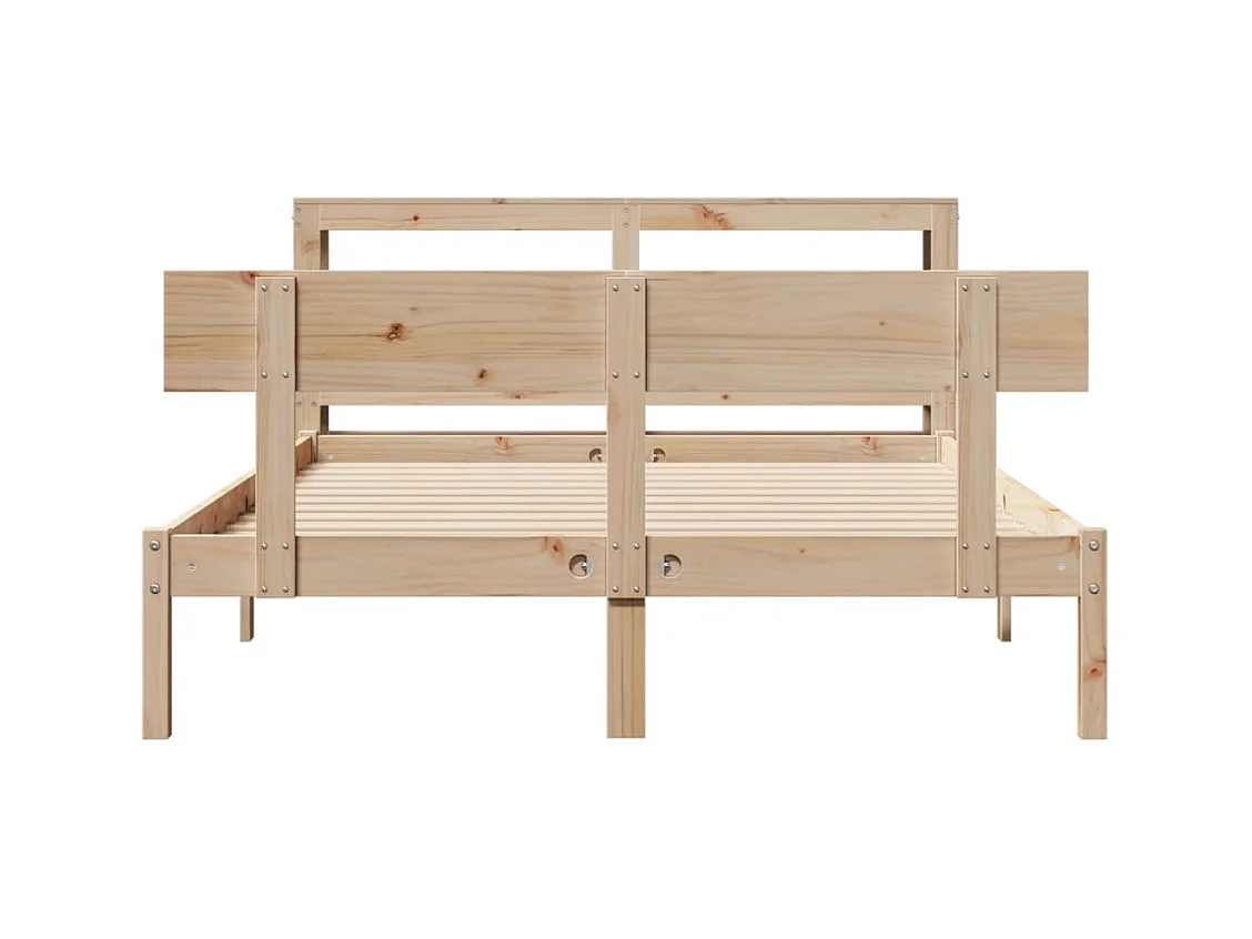 Cadre de lit sans matelas 150x200 cm bois de pin massif