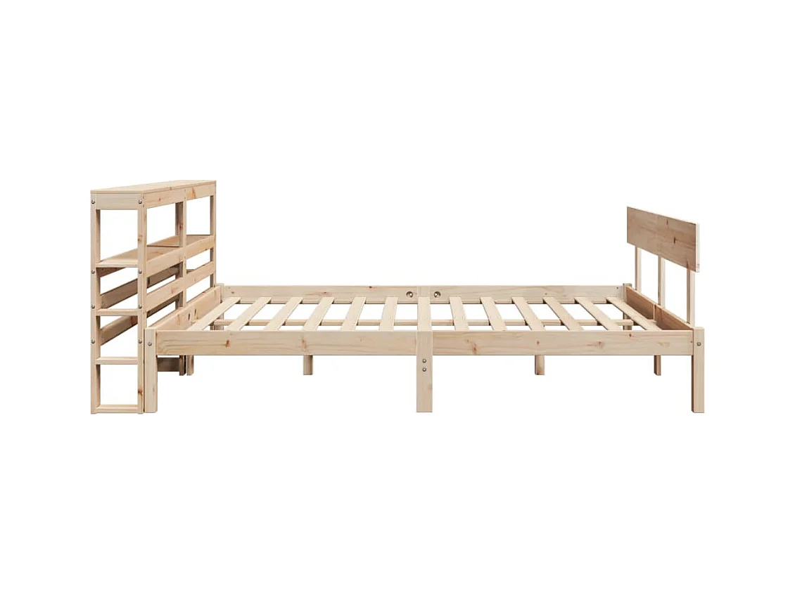 Cadre de lit sans matelas 150x200 cm bois de pin massif