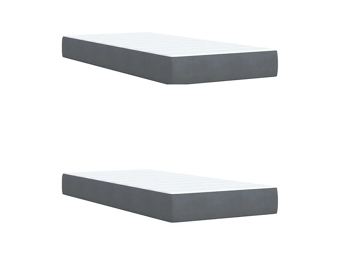 Boxspringbett mit Matratze Dunkelgrau 200x200 cm Samt