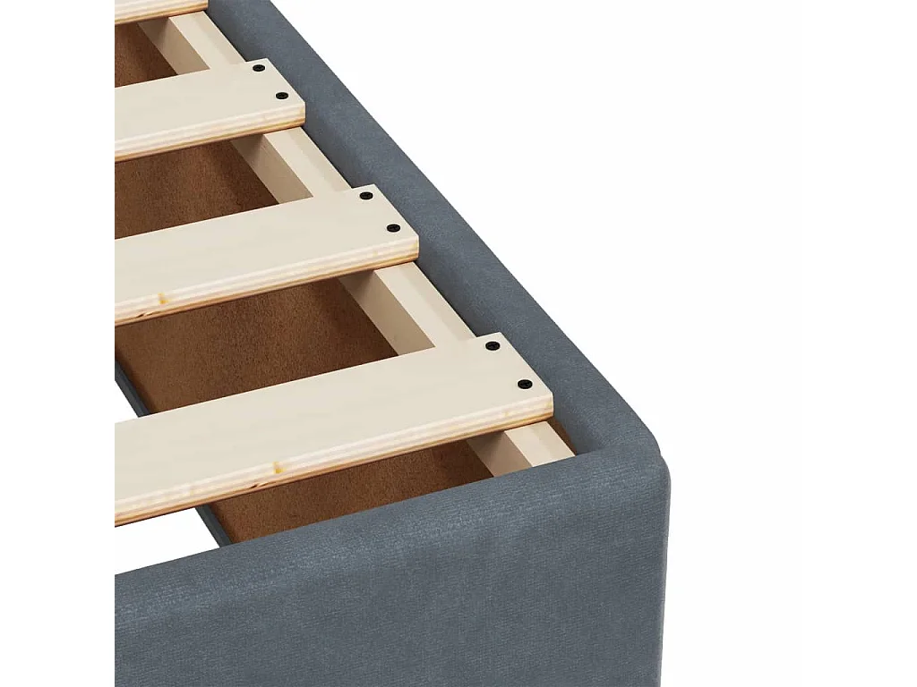 Cama box spring con colchón terciopelo gris oscuro 200x200 cm