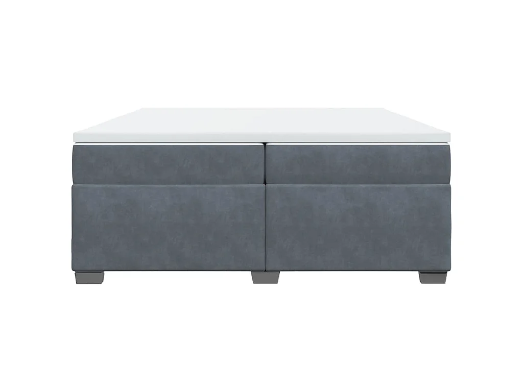 Boxspring met matras fluweel donkergrijs 200x200 cm