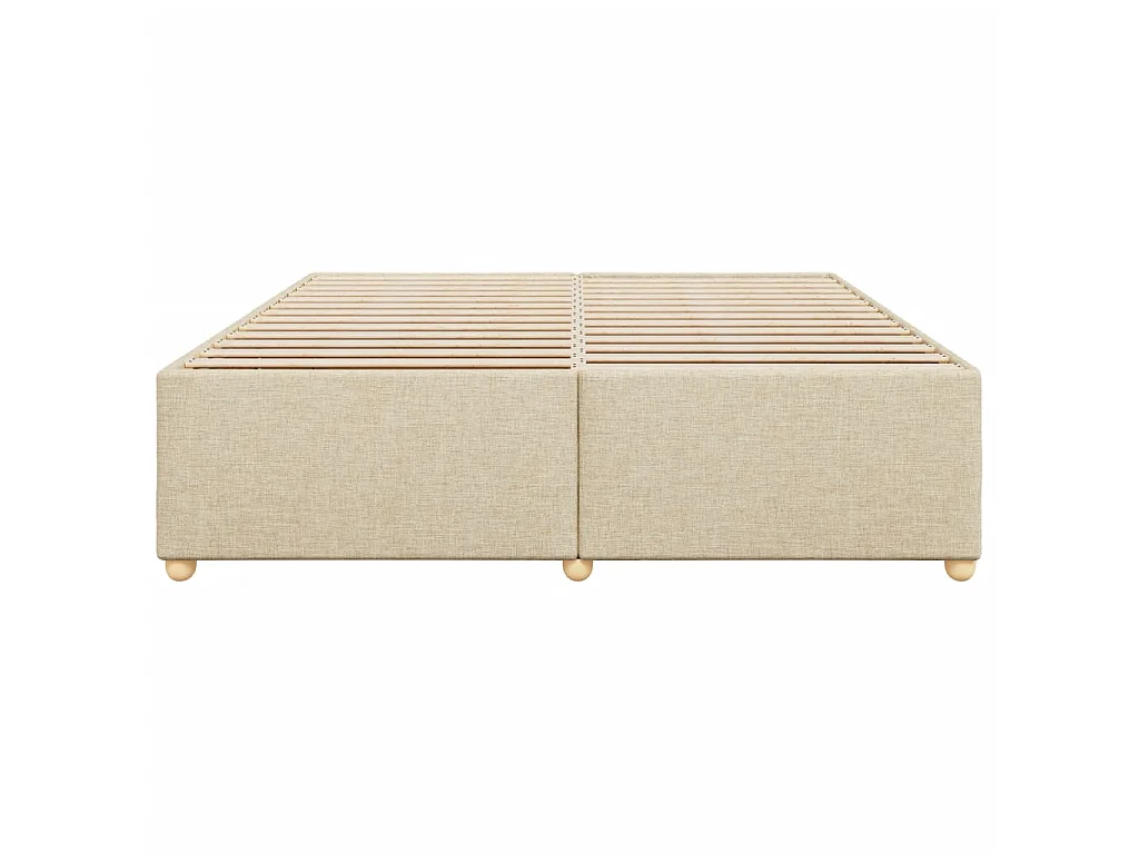 Cama sin colchón tela color crema 200x200 cm