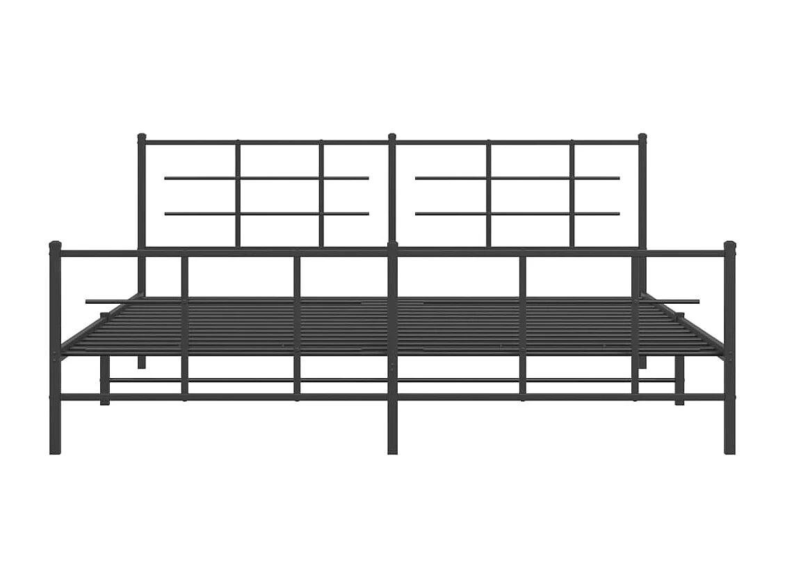 Estructura cama sin colchón con estribo metal negro 193x203 cm