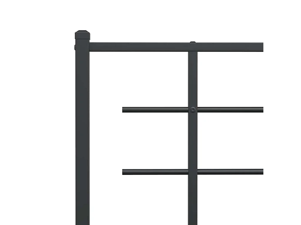 Bedframe met hoofd- en voeteneinde metaal zwart 193x203 cm