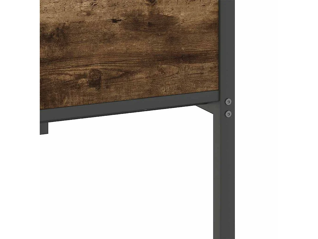 Bettgestell ohne Matratze Räuchereiche 107x203 cm Holzwerkstoff