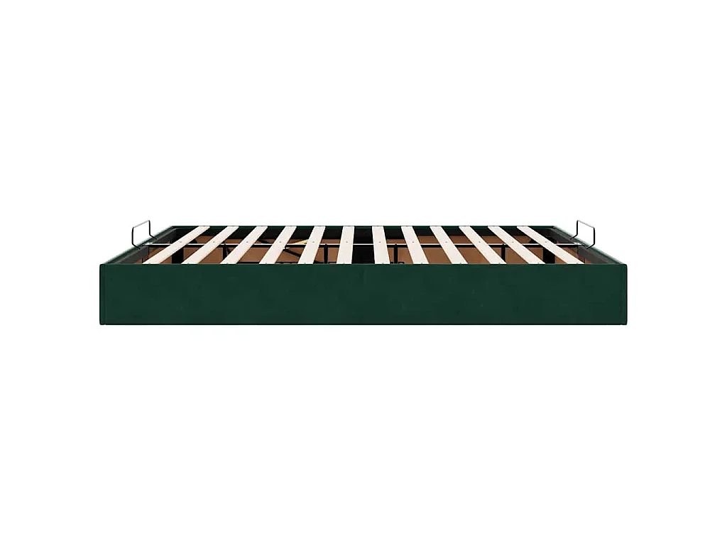 Estrutura de cama otomana sem colchão 200x200 cm verde escuro
