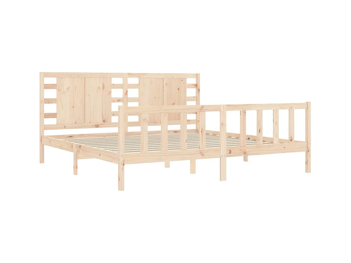 Cadre de lit sans matelas 200x200 cm bois massif de pin