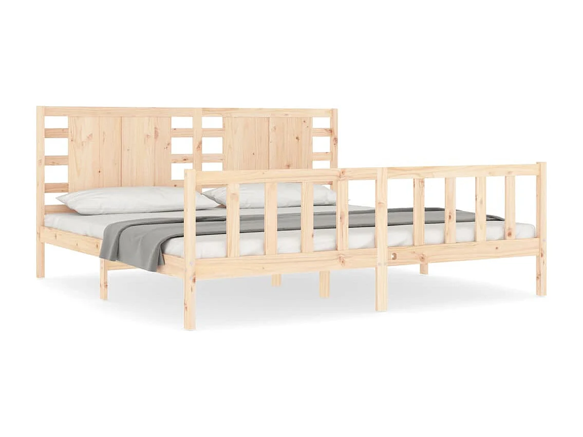 Cadre de lit sans matelas 200x200 cm bois massif de pin