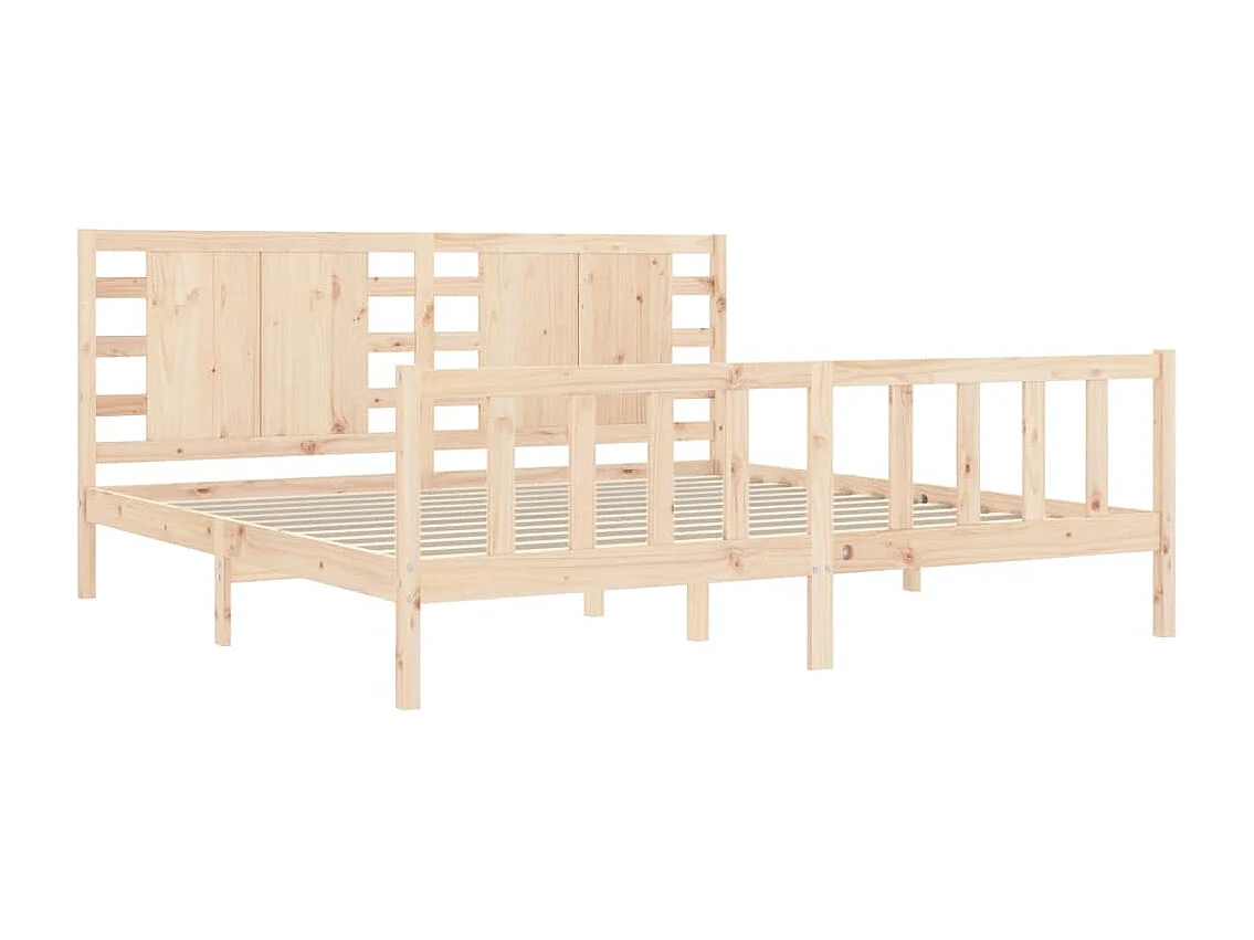 Cadre de lit sans matelas 200x200 cm bois massif de pin