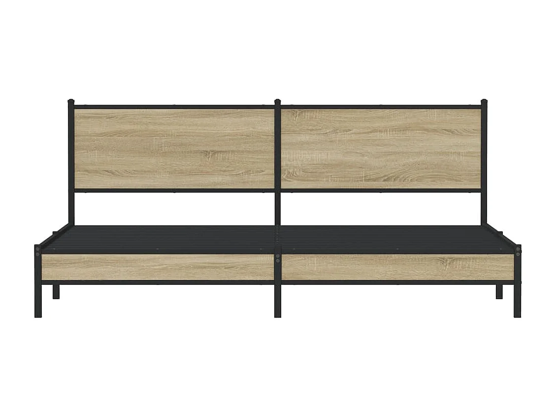 Giroletto senza Materaso in Metallo Rovere Sonoma 193x203 cm