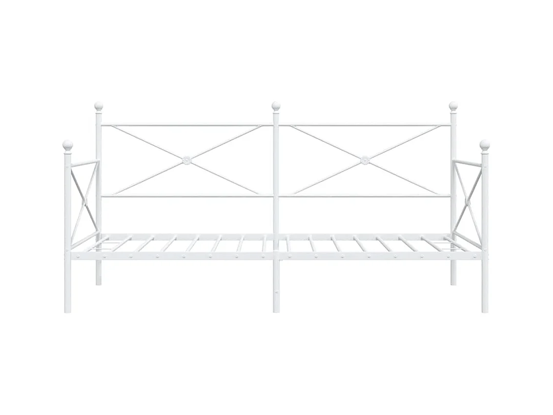 Slaapbank zonder matras 107x203 cm staal wit