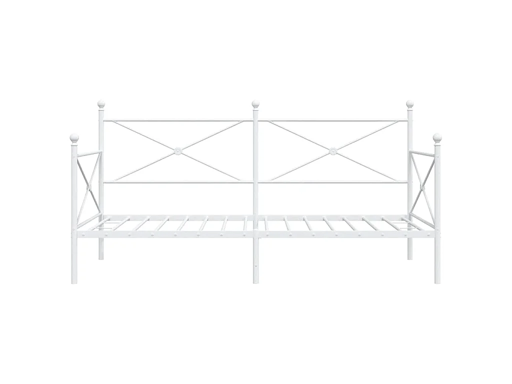 Dormeuse senza Materasso Bianco 107x203 cm in Acciaio