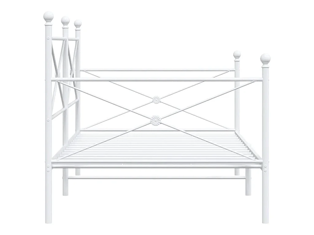 Dormeuse senza Materasso Bianco 107x203 cm in Acciaio