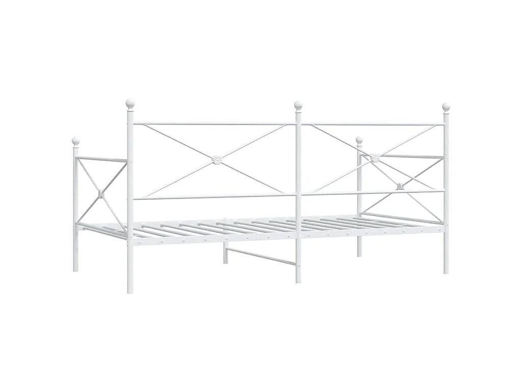 Dormeuse senza Materasso Bianco 107x203 cm in Acciaio