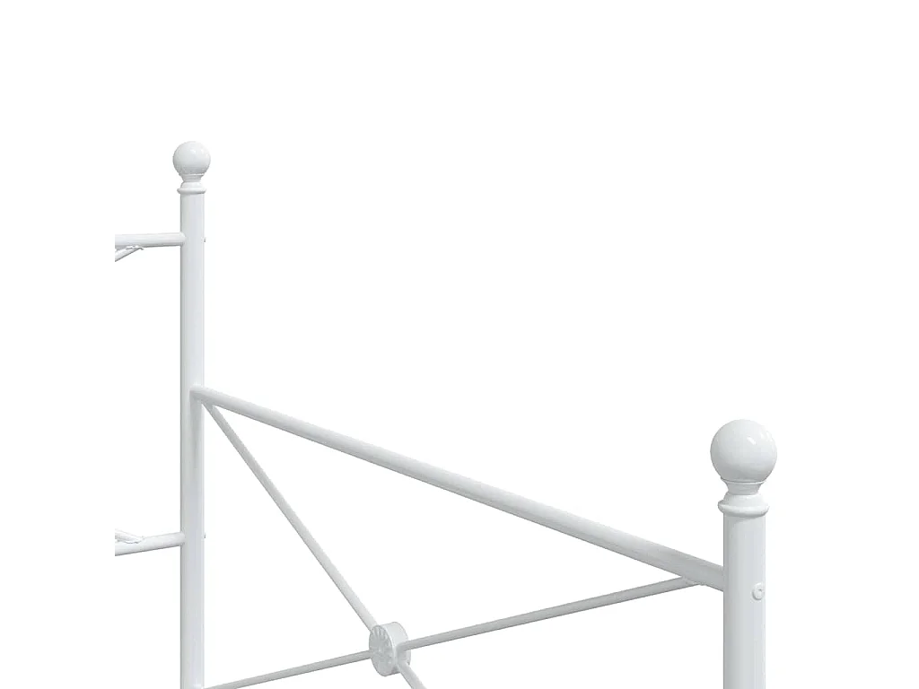 Dormeuse senza Materasso Bianco 107x203 cm in Acciaio
