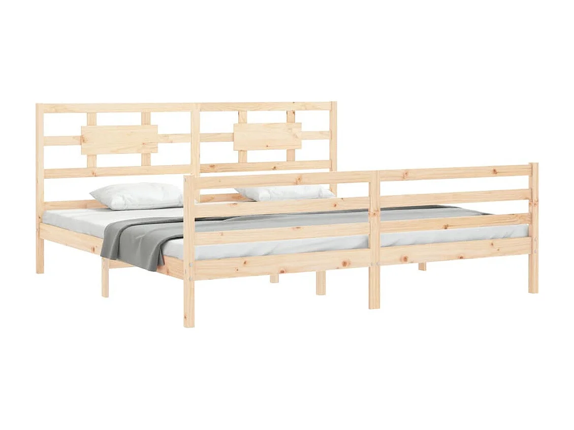Cadre de lit sans matelas 200x200 cm bois massif