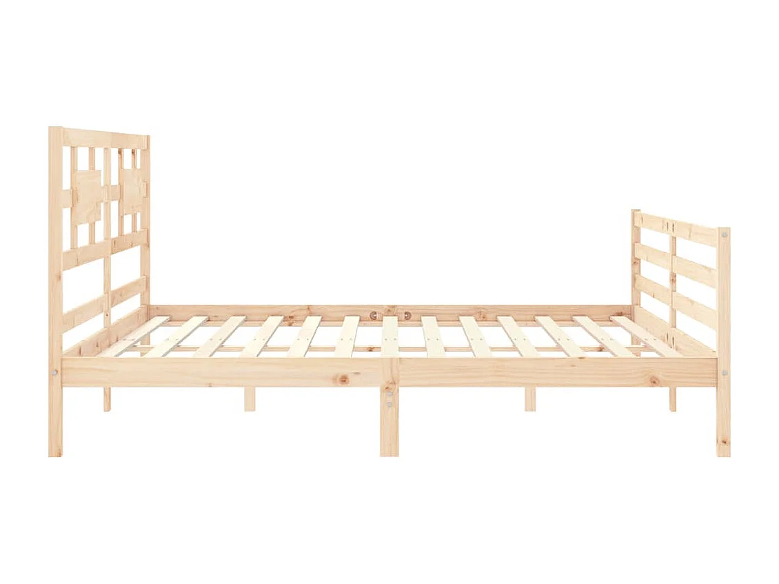 Cadre de lit sans matelas 200x200 cm bois massif