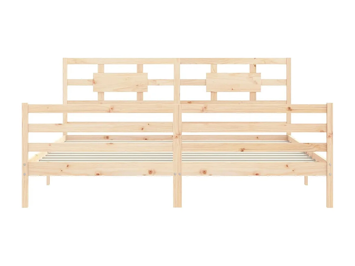 Cadre de lit sans matelas 200x200 cm bois massif