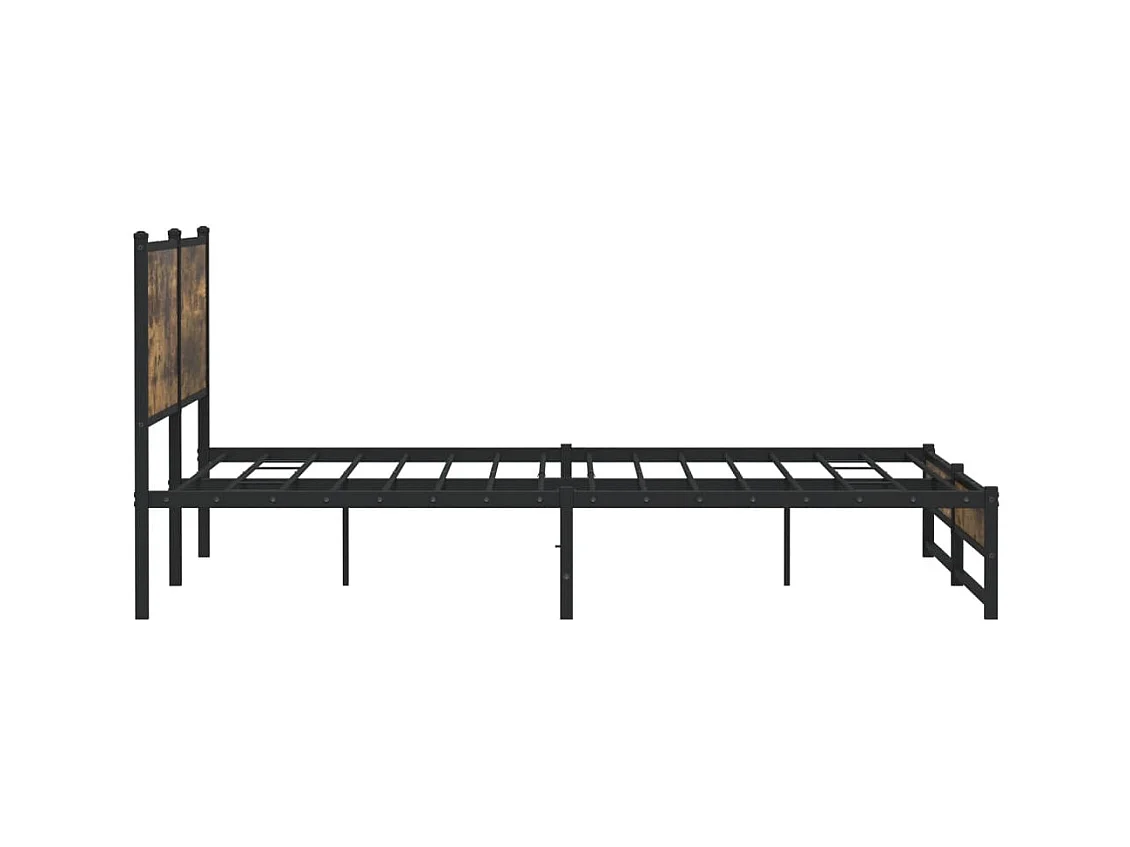 Giroletto senza Materaso in Metallo Rovere Fumo 193x203 cm