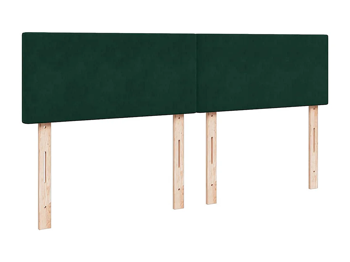 Sommier à lattes de lit et matelas Vert foncé 200x200cm Velours