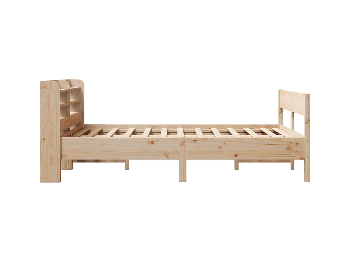 Estructura de cama sin colchón madera de pino blanco 150x200 cm