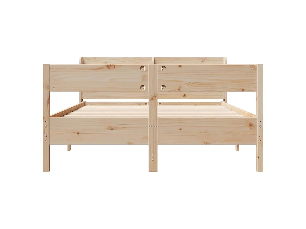 Cama sem colchão 150x200 cm madeira de pinho maciça