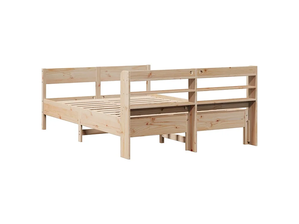 Cama sem colchão 150x200 cm madeira de pinho maciça