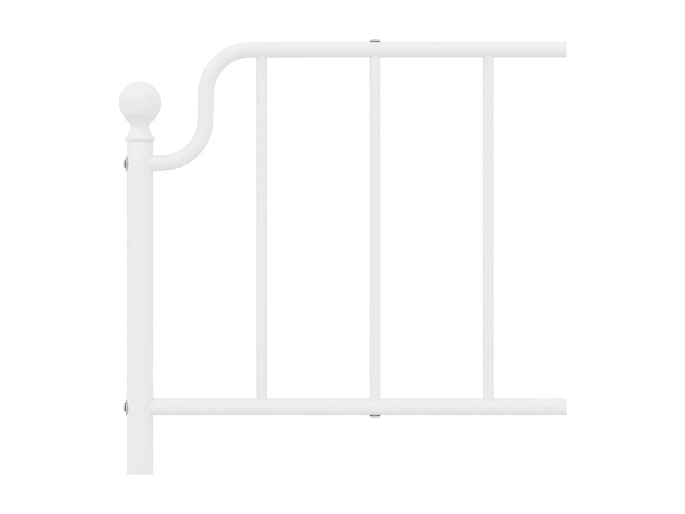 Estructura cama sin colchón con estribo metal blanco 193x203 cm