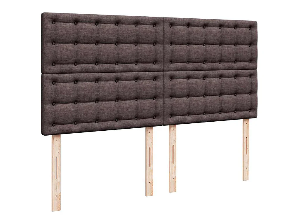 Boxspringbett mit Matratze Dunkelbraun 200x200 cm Stoff