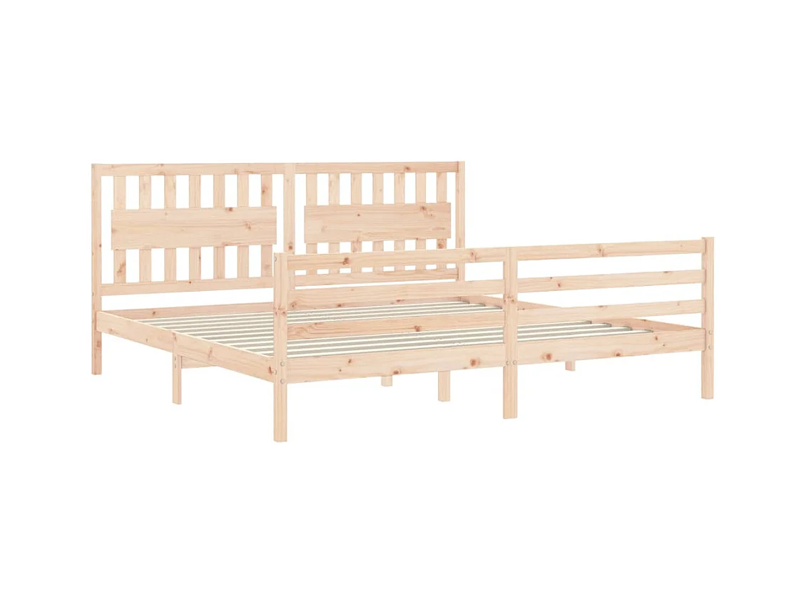 Cadre de lit sans matelas 200x200 cm bois massif