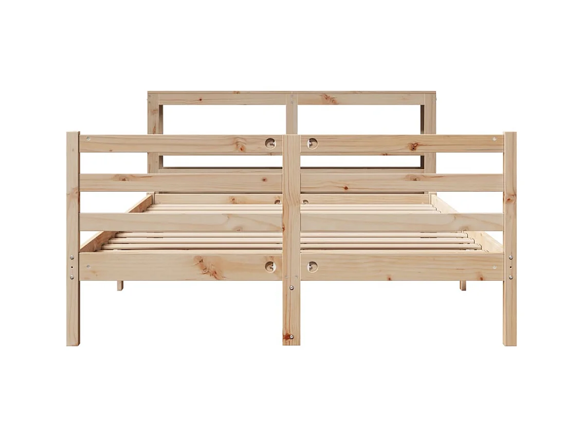 Cadre de lit sans matelas 150x200 cm bois de pin massif