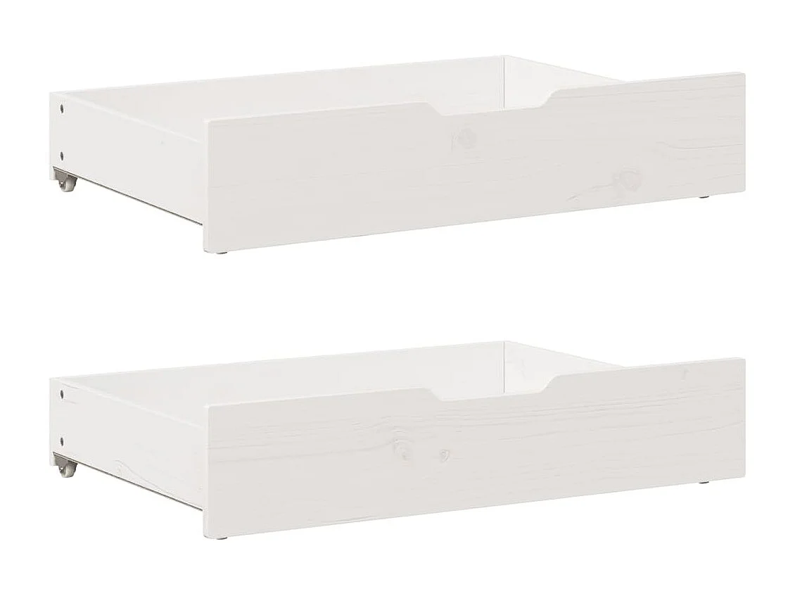 Cadre de lit sans matelas blanc 150x200 cm bois de pin massif