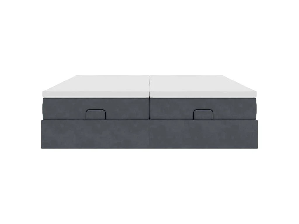 Struttura Letto Pouf con Materassi 200x200 cm Velluto