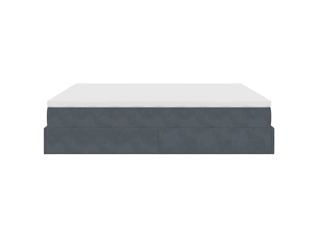 Struttura Letto Pouf con Materassi 200x200 cm Velluto