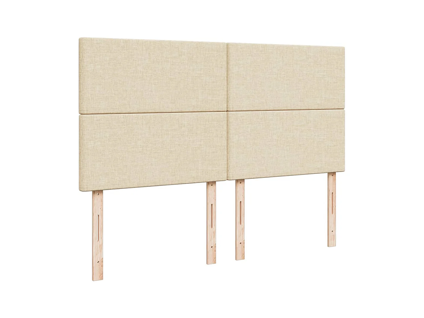 Boxspringbett mit Matratze Creme 200x200 cm Stoff