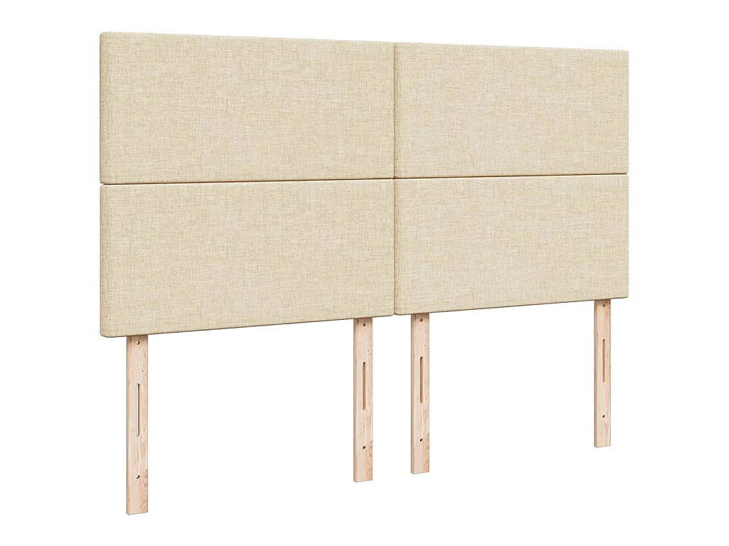 Cama com molas/colchão 200x200 cm tecido cor creme