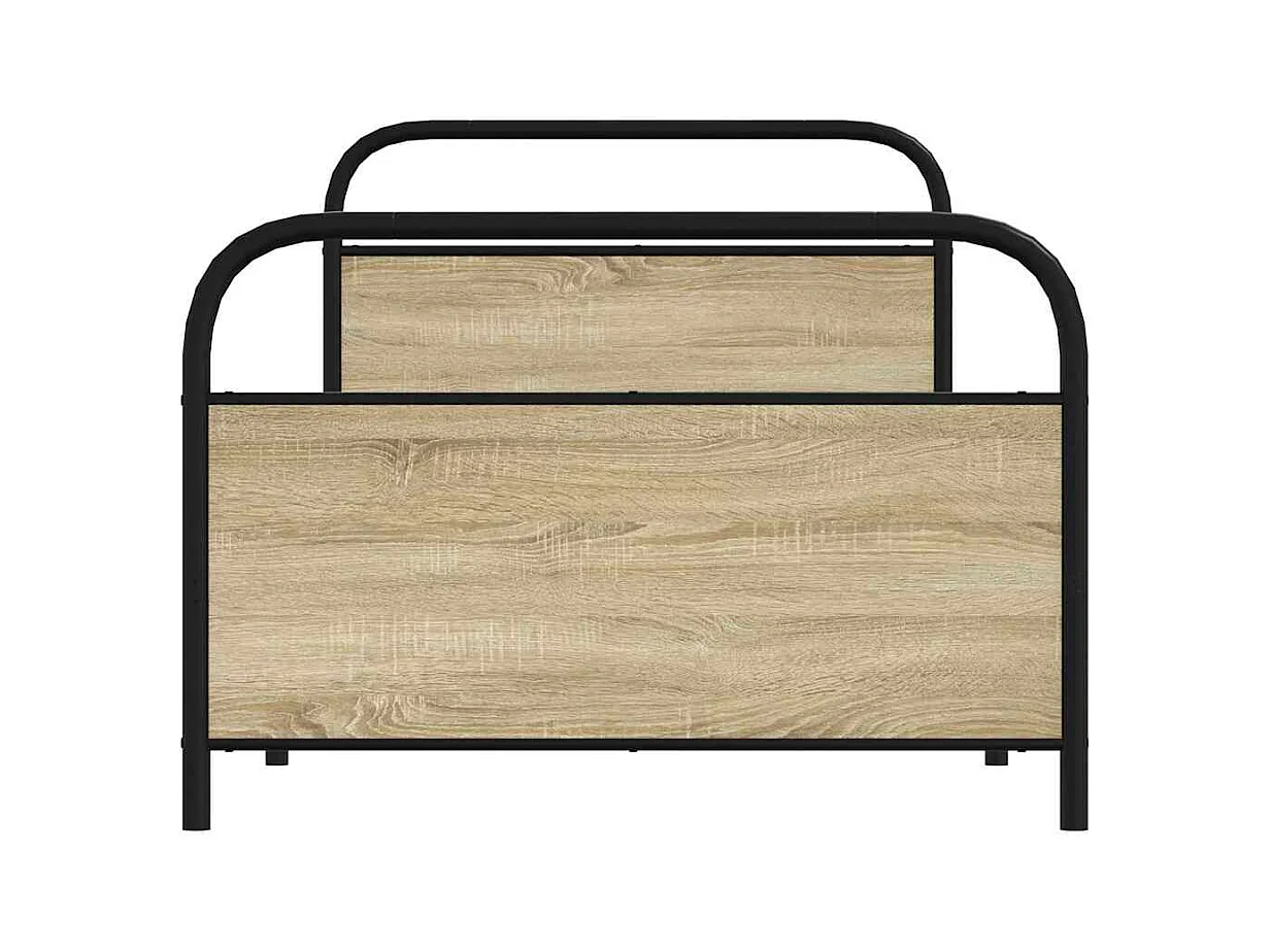 Bettgestell ohne Matratze 107x203 cm Sonoma-Eiche Holzwerkstoff