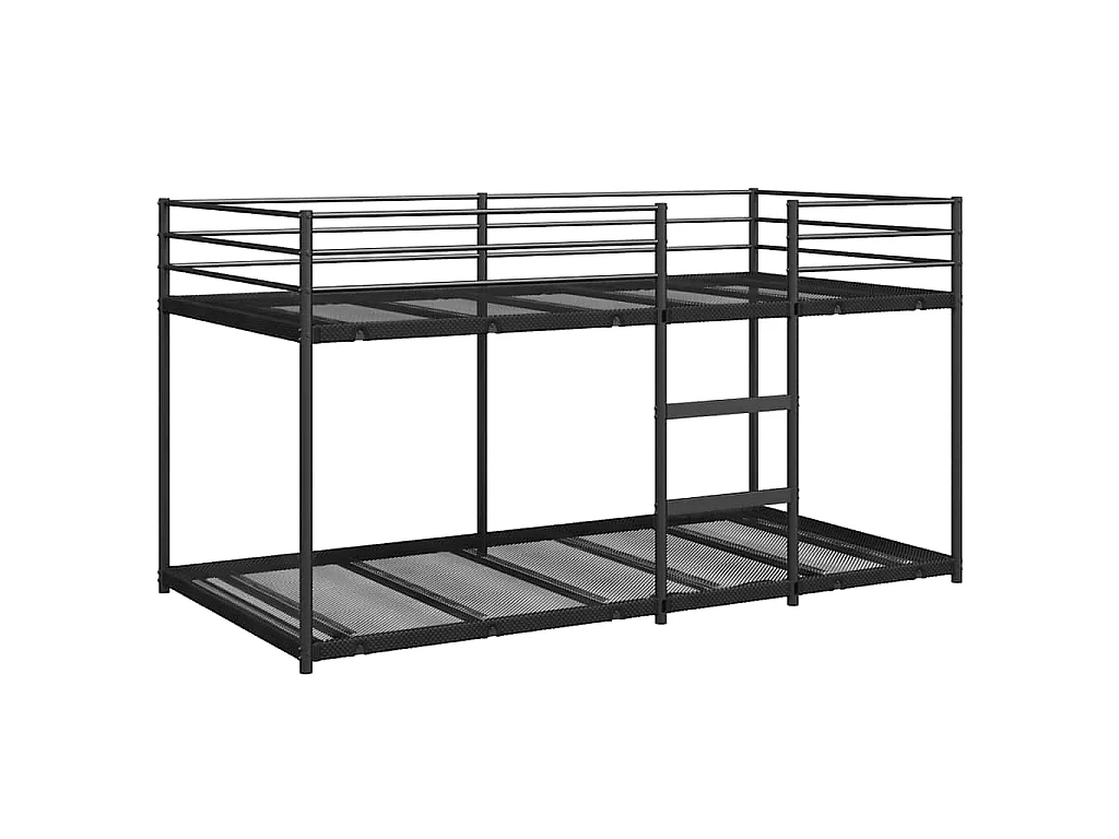 Lit superposé sans matelas noir 107x203 cm acier
