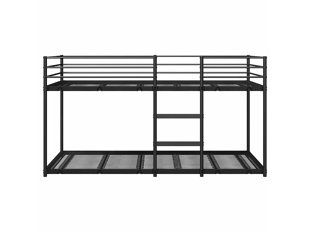 Lit superposé sans matelas noir 107x203 cm acier