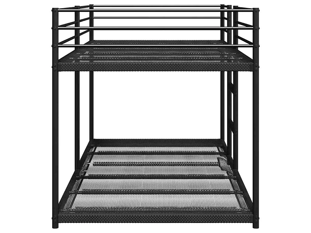 Lit superposé sans matelas noir 107x203 cm acier