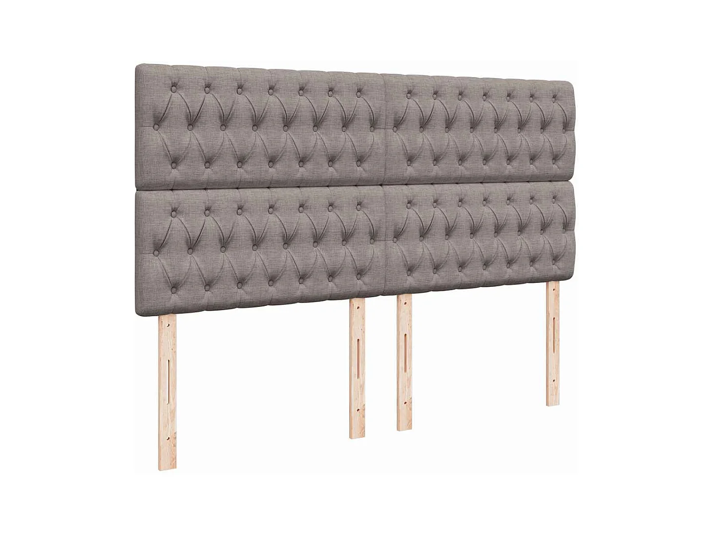 Sommier à lattes de lit avec matelas Taupe 200x200 cm Tissu