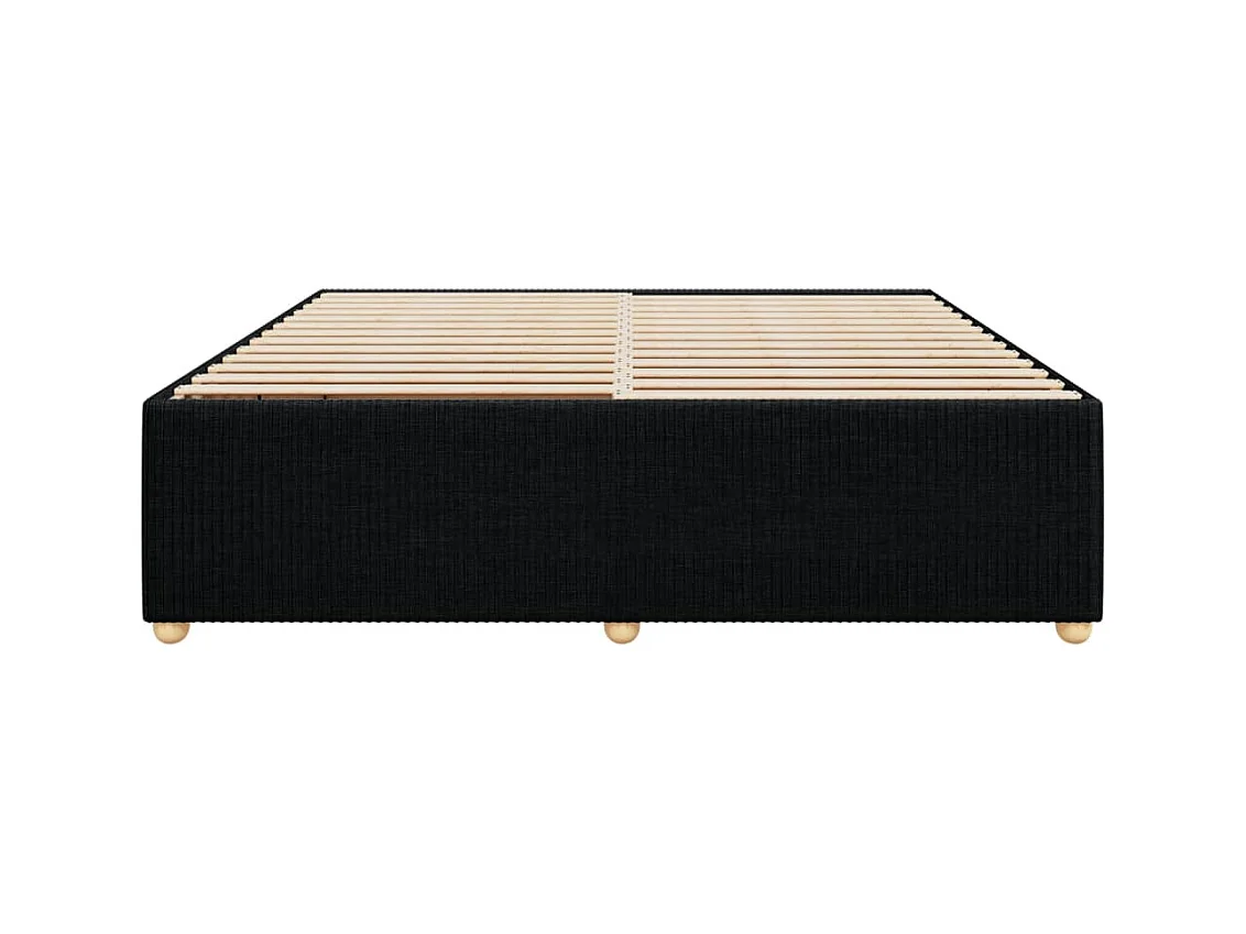 Cadre de lit sans matelas noir 200x200 cm tissu