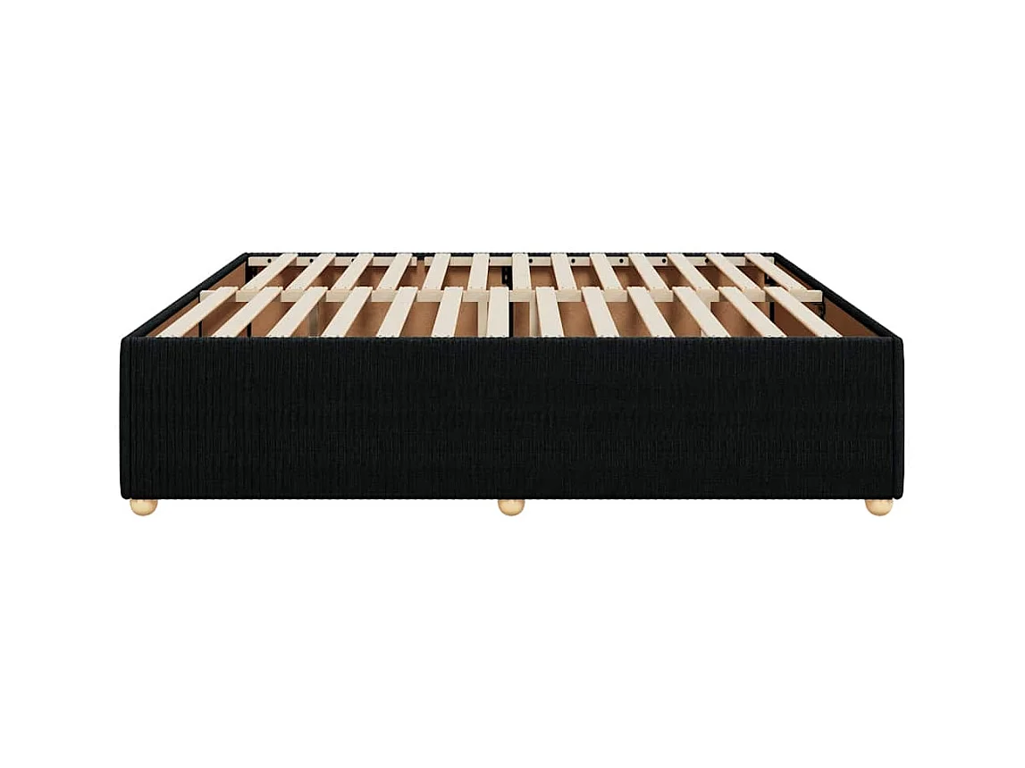 Cadre de lit sans matelas noir 200x200 cm tissu